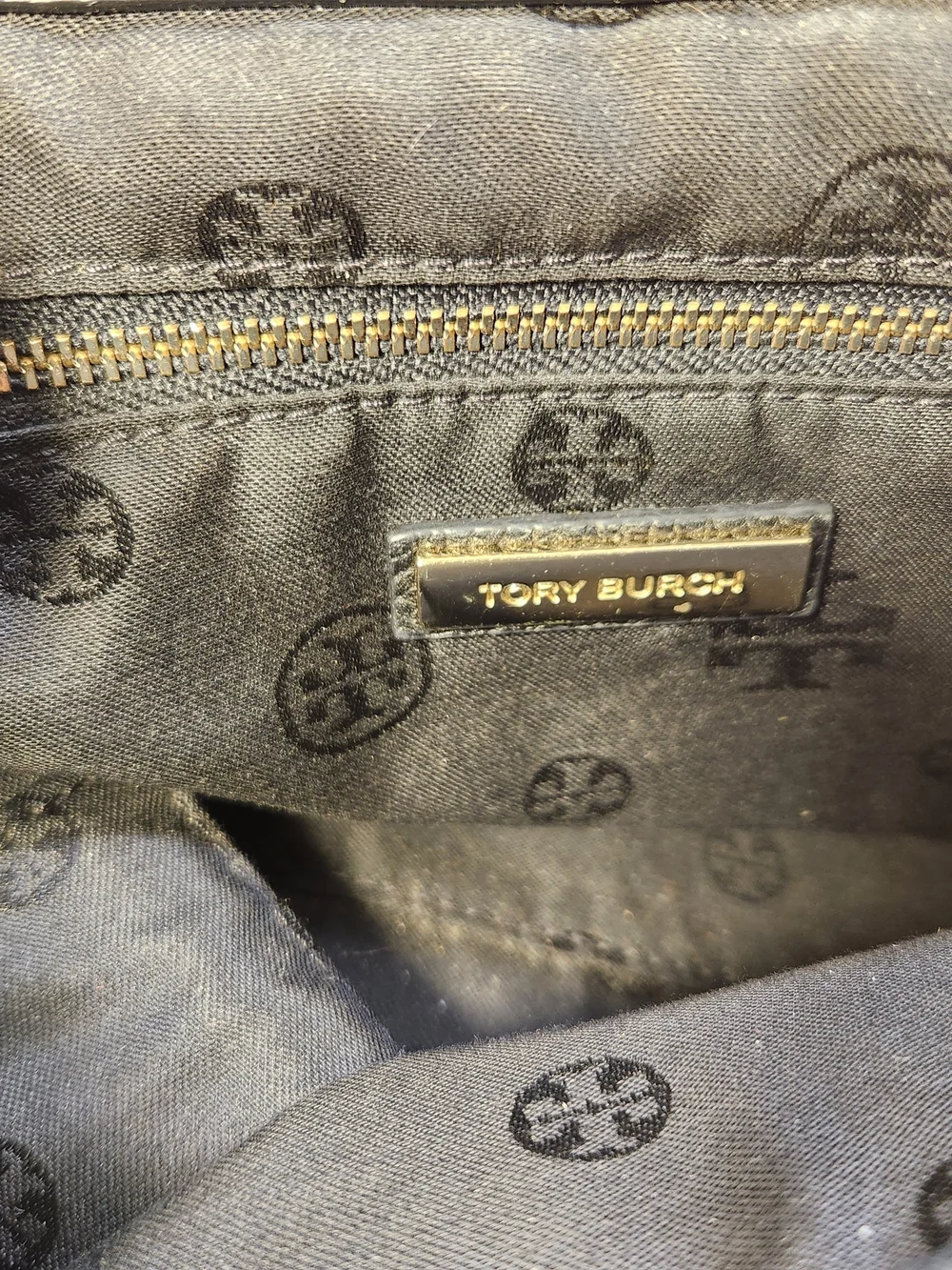 TORY BURCH THEA BLACK PEBBLED LEATHER TASSEL BACKPACK BAG PURSE EXCELLENT